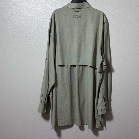 Magellan Sportwear Men Aransas Pass Plaid Beige Tan‎ Button Down Shirt size XXL. - Picture 7 of 10